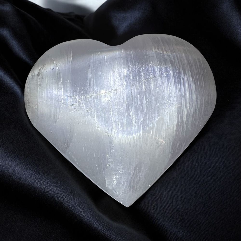 Selenite‎ Crystal Heart Carving
